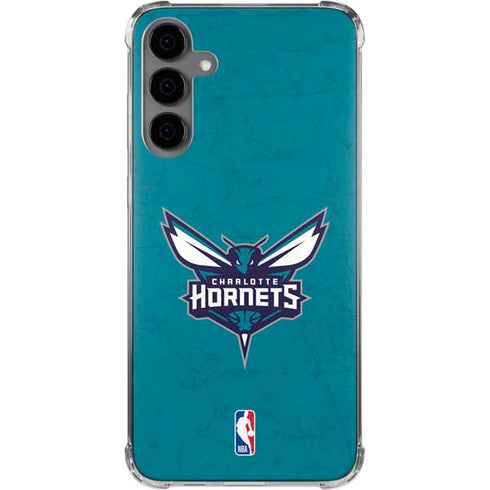 NBA Charlotte Hornets Distressed Galaxy S24 Plus Clear Case
